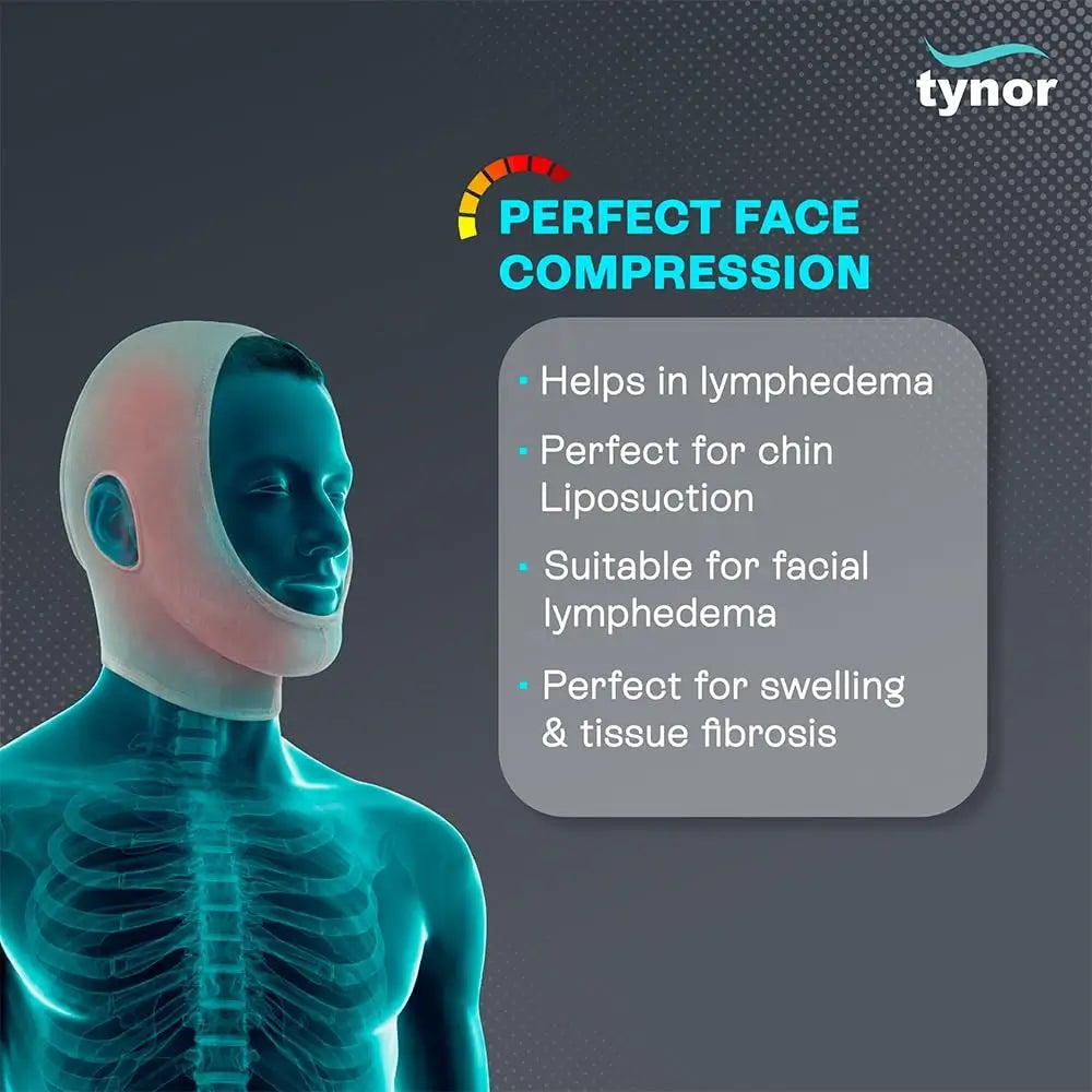 Tynor Face Compression Garment I85 | Open Hood Australia