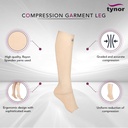 Tynor Compression Stockings Below Knee Open Toe I80 | Class 2 Pair