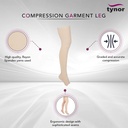 Tynor Compression Stocking Mid Thigh Open Toe I78 | Class 2 Pair