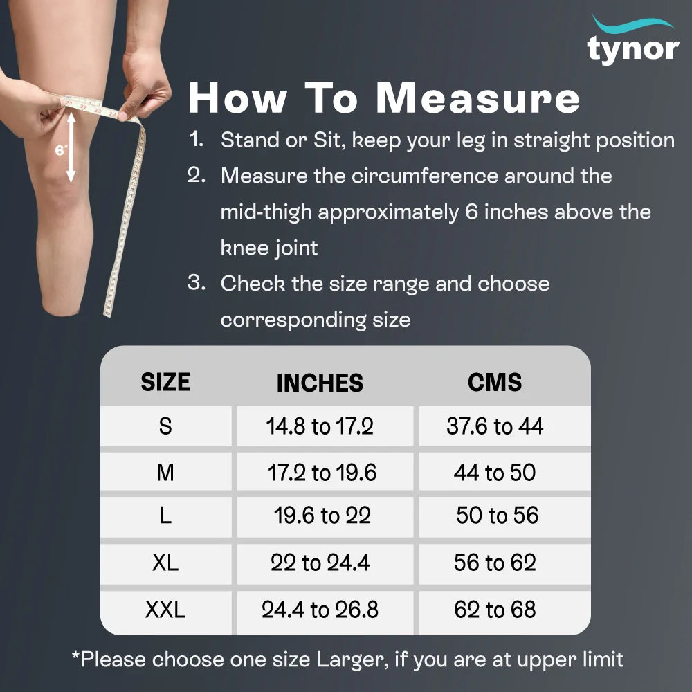 Tynor Compression Stocking Mid Thigh I15 | Class 2 Graduated Compression