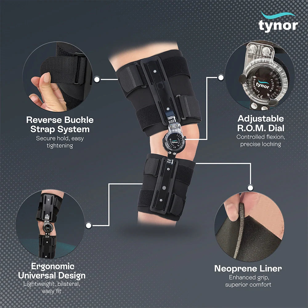 Tynor ROM Knee Brace 18" D10 | Range of Motion Controlled Knee Brace