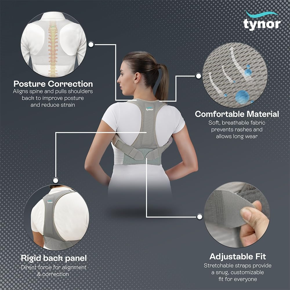 Tynor Posture Corrector A33 | Upper Back & Shoulder Support Brace