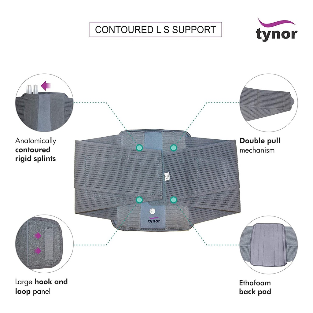 Tynor Contoured Lumbosacral Support | Rigid Back Brace Australia