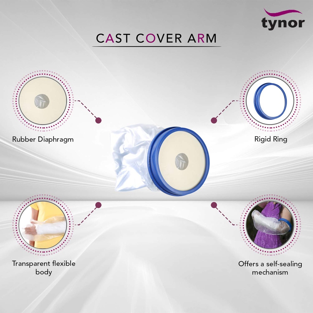 Tynor Cast Cover Arm C19 | Waterproof Reusable Arm Cast Protector