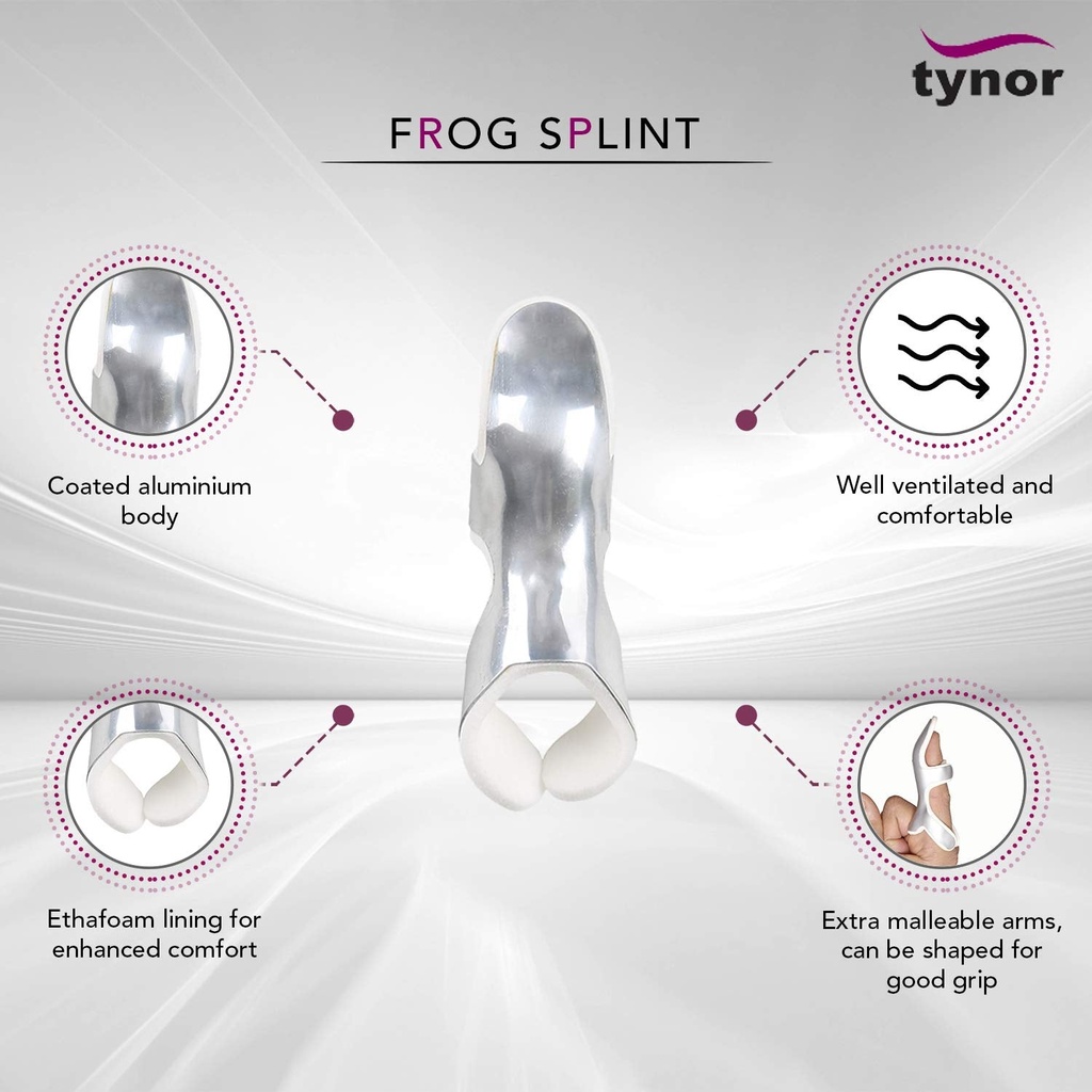Tynor Frog Splint F04 | Frog Design Aluminium Finger Splint