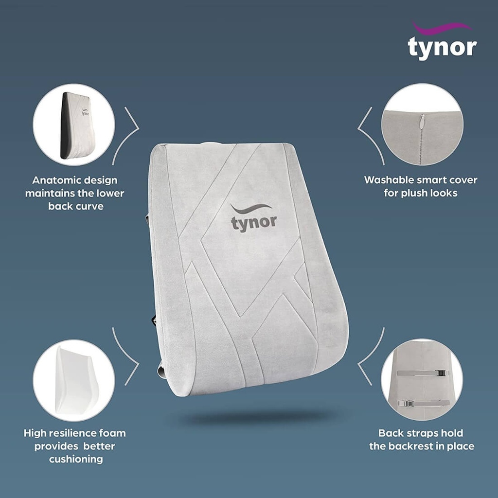 Tynor Back Rest Full I46 | Ergonomic Full Back Support Cushion
