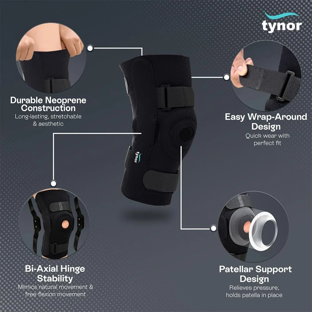 Tynor Hinged Knee Wrap J15 | Neoprene Support