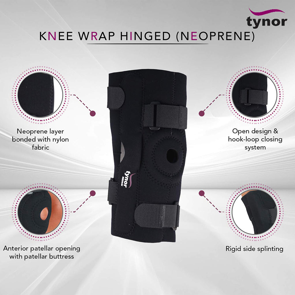 Tynor Hinged Knee Wrap J15 | Neoprene Support