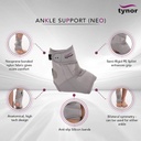 Tynor Ankle Support Neoprene J12 | Heat Retention Neoprene Ankle Brace