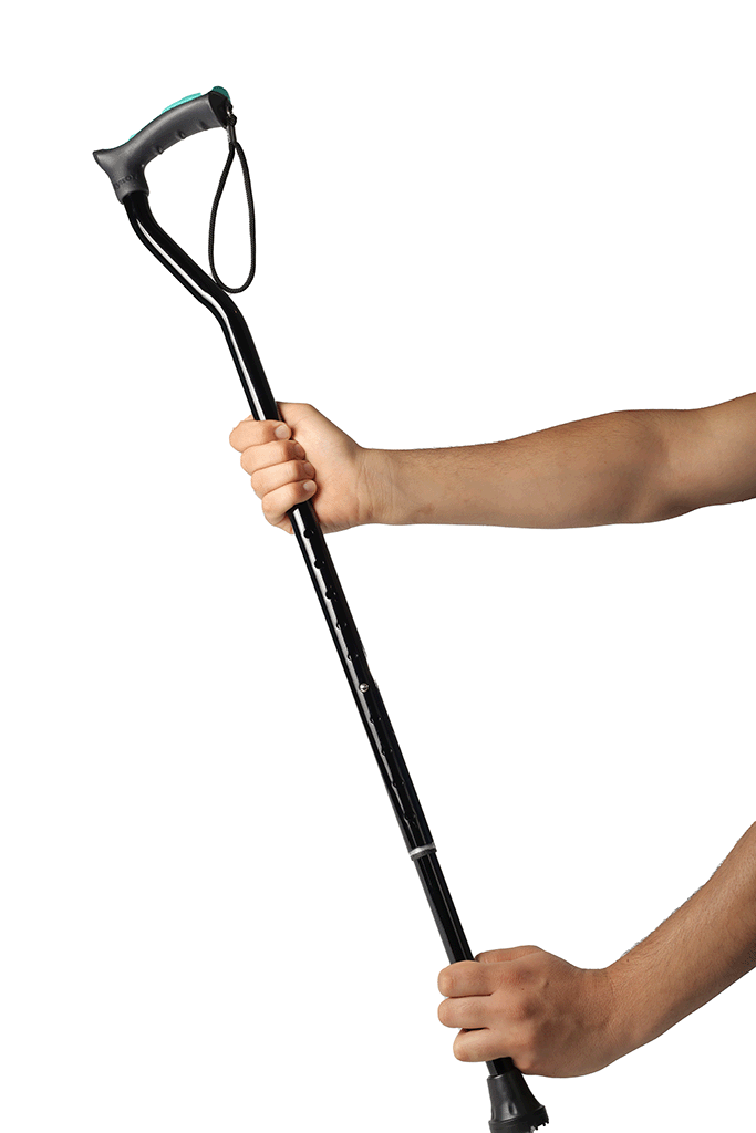 Tynor Walking Stick Soft Top Handle L07 | Adjustable Height Walking Cane