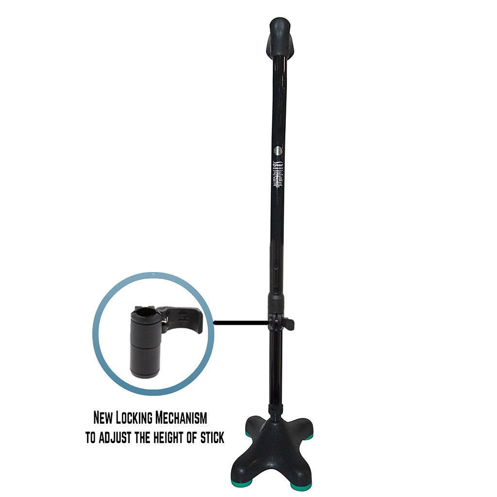 Tynor Quadra Walking Stick L36 | Soft Top Handle