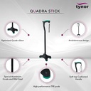 Tynor Quadra Walking Stick L36 | Soft Top Handle