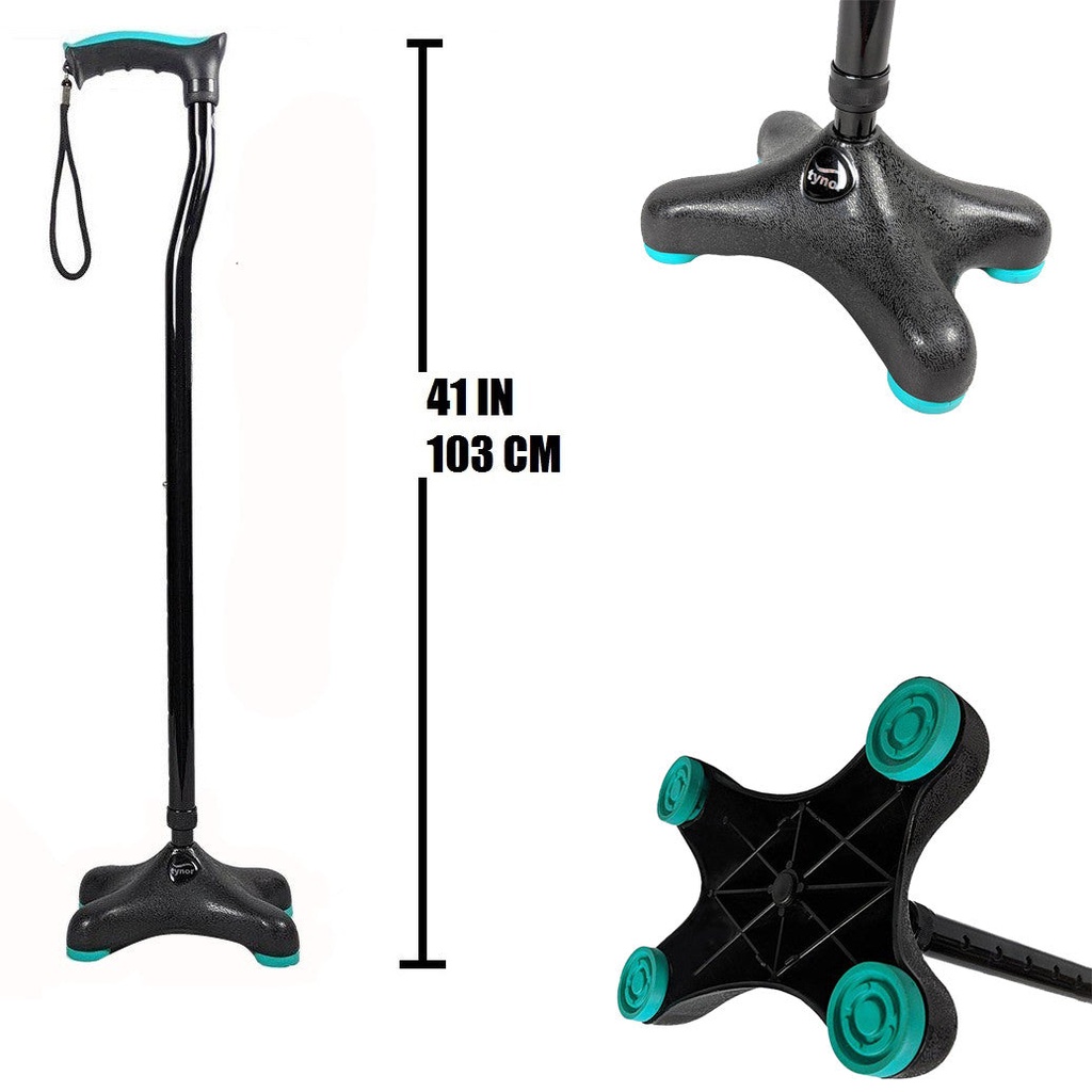 Tynor Quadra Walking Stick L36 | Soft Top Handle