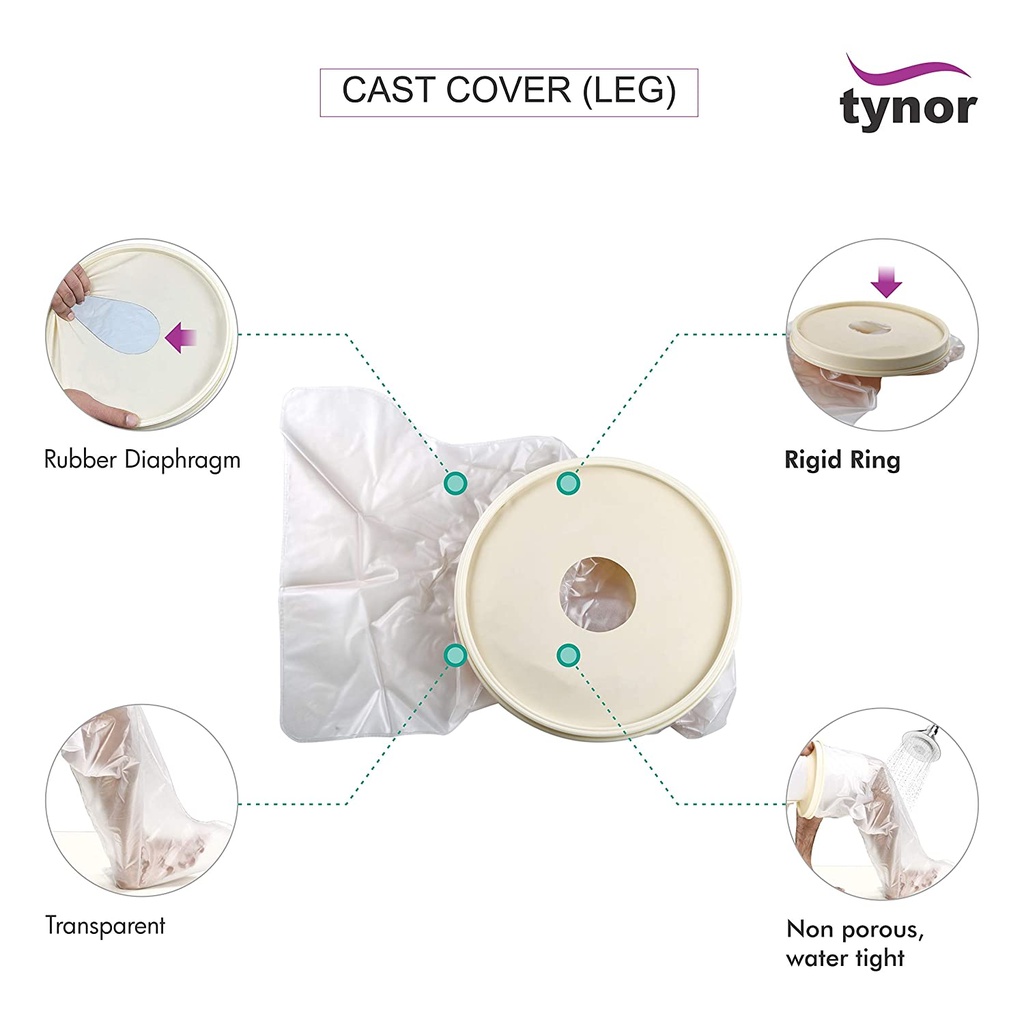 Tynor Cast Cover Leg Above Knee C16 | Waterproof Full Leg Cast Protector