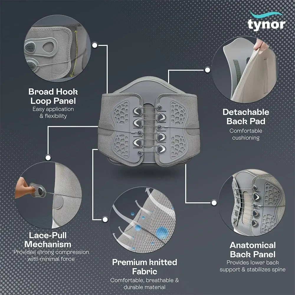 Tynor Lumbo Lacepull Brace A29 | NDIS Lumbar Back Brace Australia