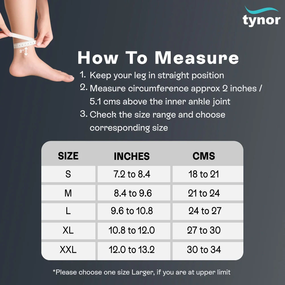 Tynor Ankle Binder D01 | Breathable Ankle Compression Support