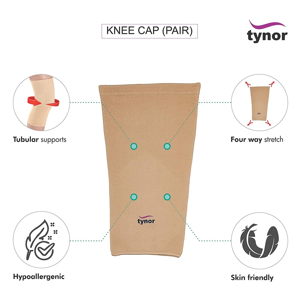 Tynor Knee Cap Pair D04 | Breathable Knee Compression Sleeve