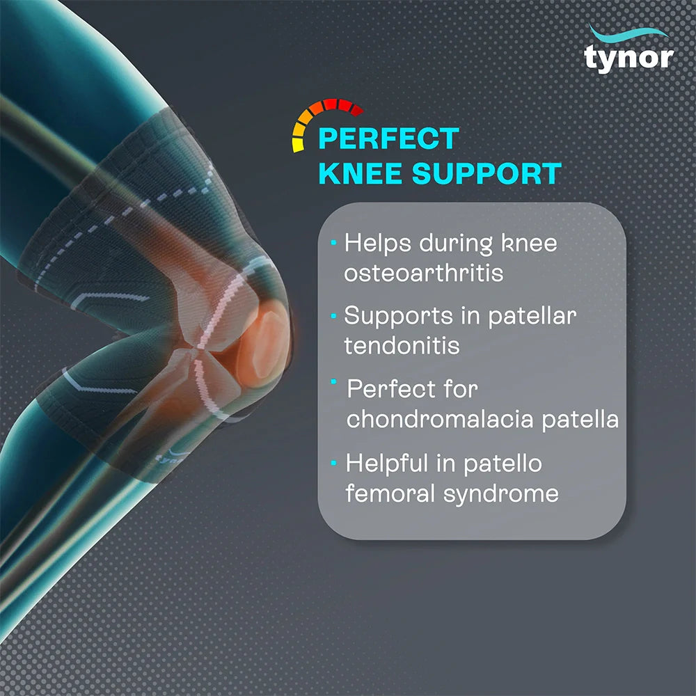 Tynor Knee Cap Open Patella D05 | Open Patella Knee Compression Sleeve