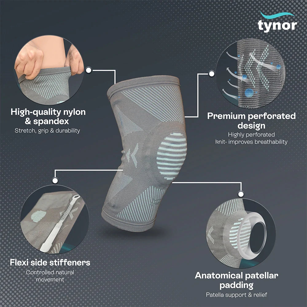 Tynor Knee Cap Patellar Ring D07 | Flexible Patellar Support Sleeve