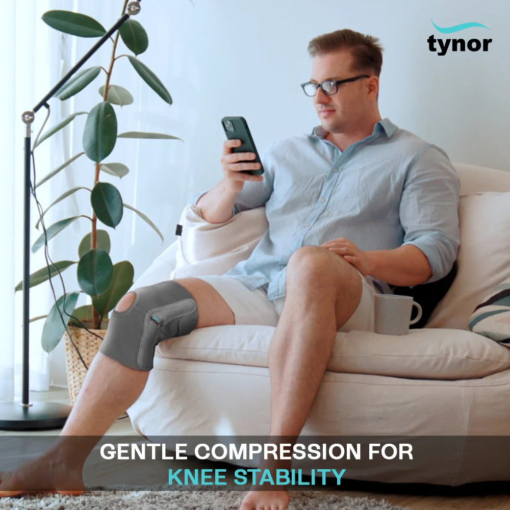 Tynor Elastic Knee Support D08 | Wrap-Around Hinged Knee Support