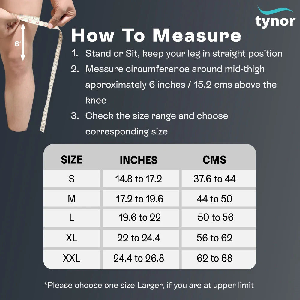 Tynor Elastic Knee Support D08 | Wrap-Around Hinged Knee Support