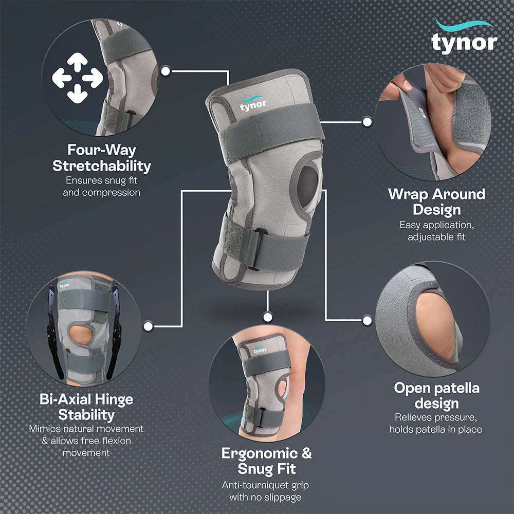 Tynor Functional Knee Support D09 | Hinged Functional Knee Brace