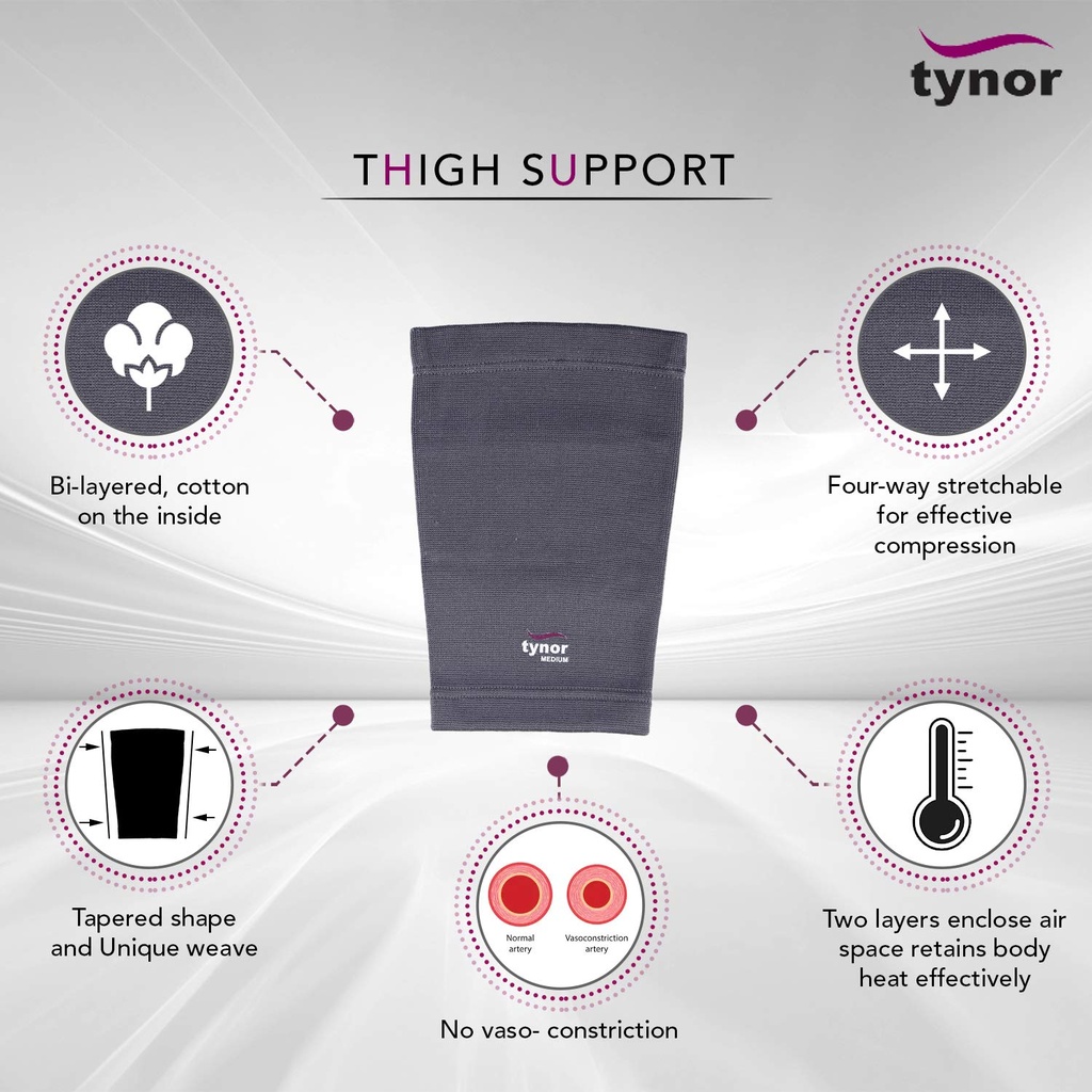 Tynor Thigh & Hamstring Support D14 | Compression Sleeve