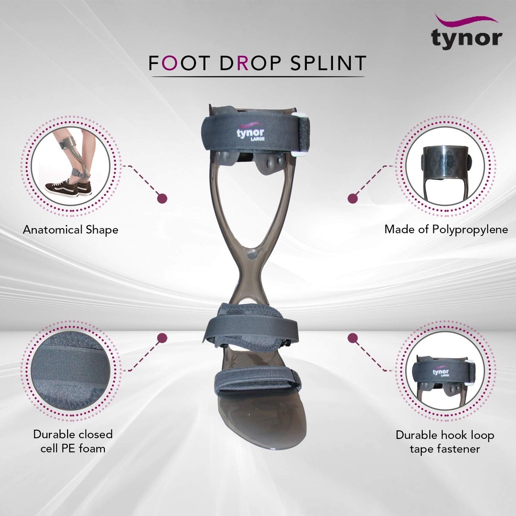 Tynor Foot Drop Splint D17 | Leaf Spring Gait Correction AFO