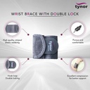 Tynor Wrist Brace Double Lock E05 | Secure Double Lock Wrist Support