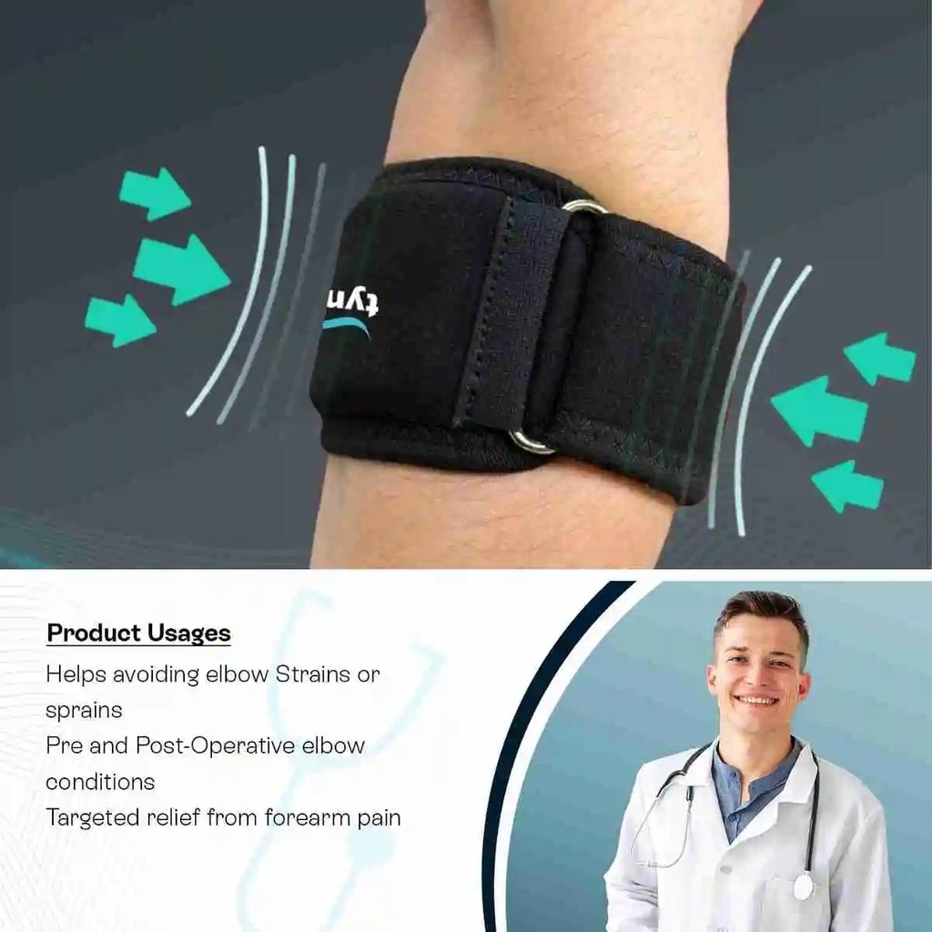 Tynor Tennis Elbow Support E10 | Ambidextrous Tennis Elbow Strap