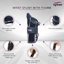 Tynor Wrist Splint with Thumb E44 | Lace-Pull Wrist Thumb Support
