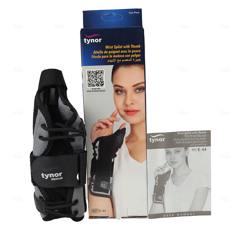 Tynor Wrist Splint with Thumb E44 | Lace-Pull Wrist Thumb Support