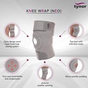 Tynor Knee Wrap Neoprene J05 | Open Patella Neoprene Knee Wrap