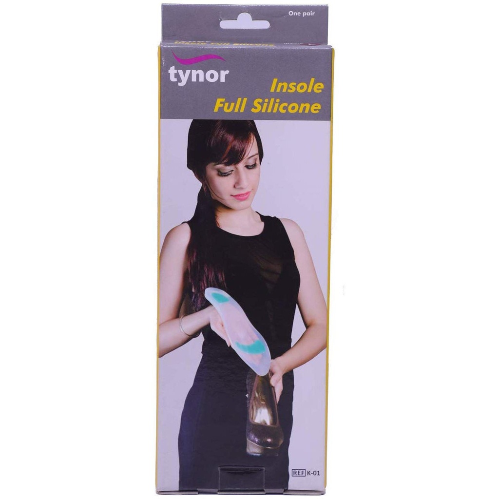 Tynor Full Silicone Insole K01 | Anatomical Gel Cushion Insole Pair
