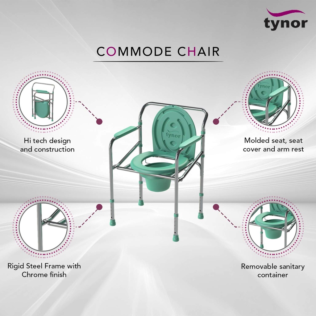 Tynor Commode Chair L35 | Mobility Toilet Chair