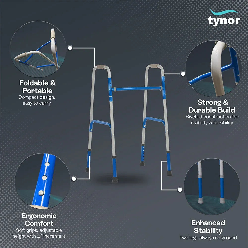 Tynor Walker Foldable Ergo | Foldable Walking Frame Australia