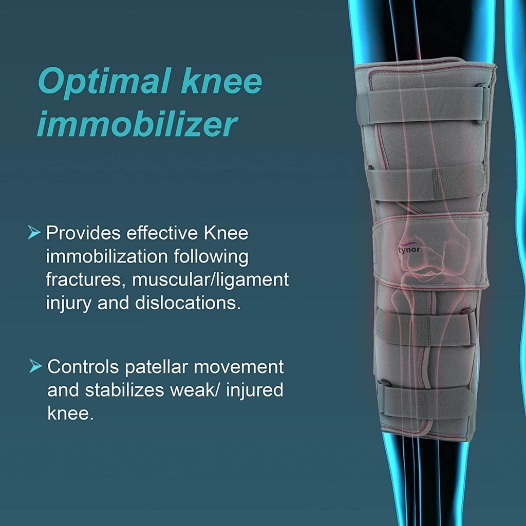 Tynor Knee Immobiliser 19"/48cm D11 | Complete Knee Immobilisation Splint