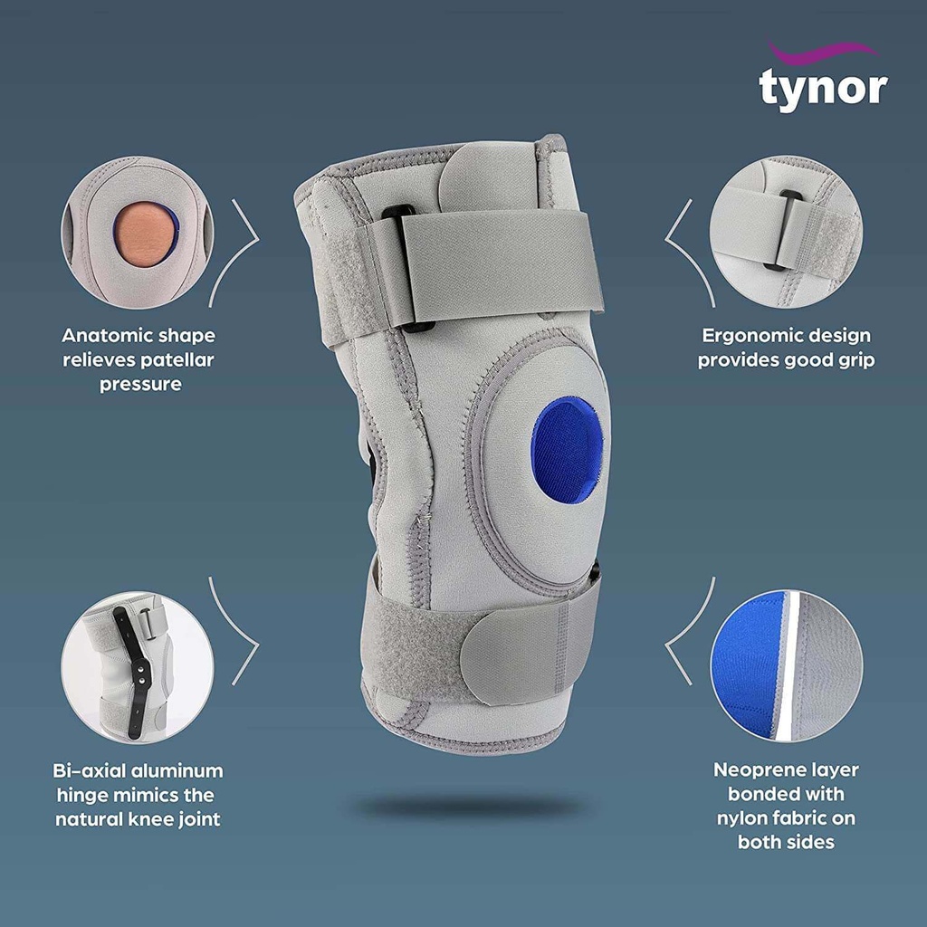 Tynor Knee Support Hinged Neoprene J01 | Neoprene Hinged Knee Brace