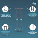 Tynor Skipper Axilla Crutch L 49 | Adjustable Underarm Crutch