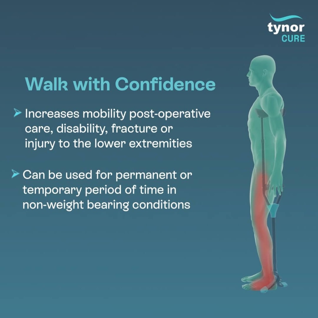 Tynor Skipper Axilla Crutch L 49 | Adjustable Underarm Crutch
