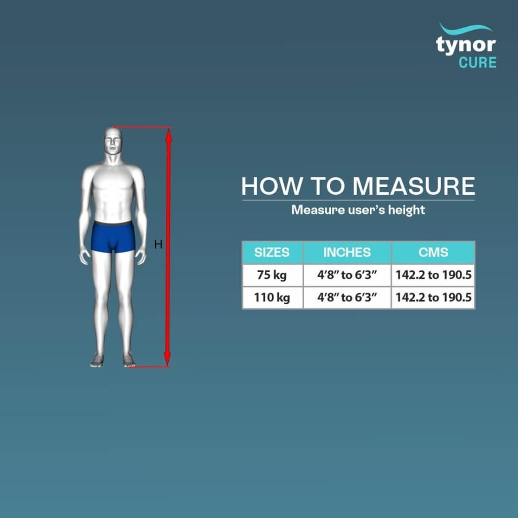 Tynor Skipper Axilla Crutch L 49 | Adjustable Underarm Crutch