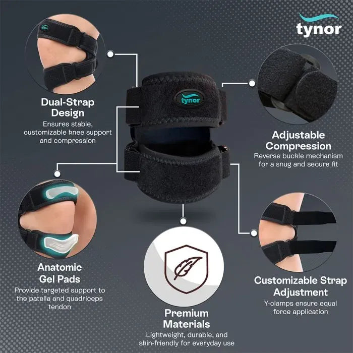 Tynor Dual Patellar Support D 55 | Knee Strap
