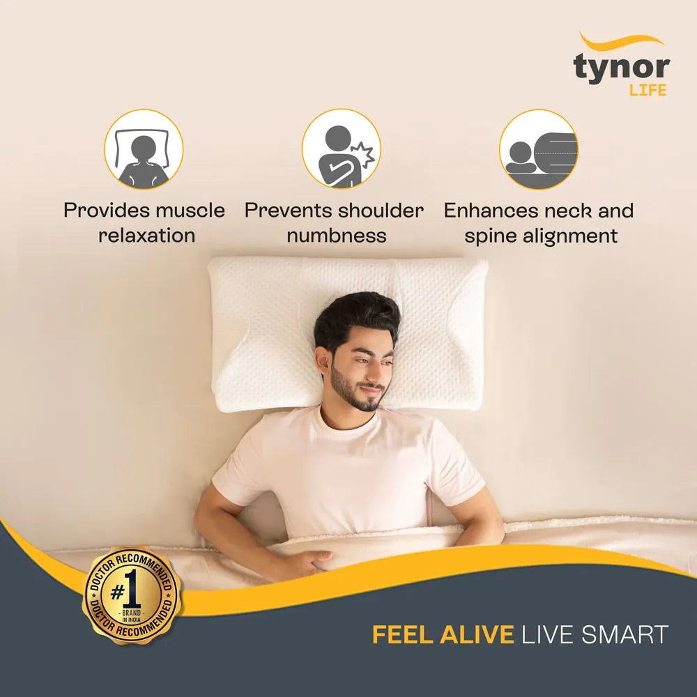 Tynor Elite Anatomic Memory Pillow 90106 | Cervical Support