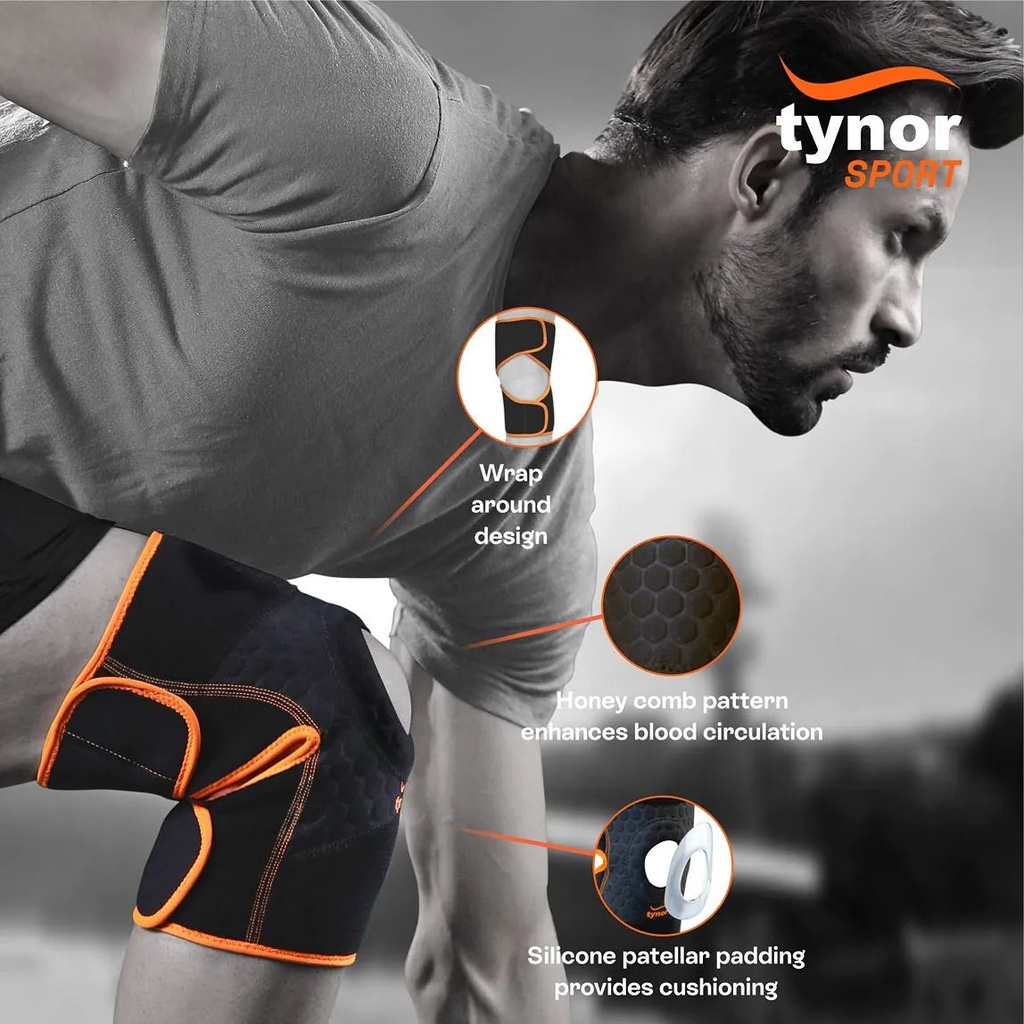 Tynor Knee Wrap Neo J 05 | Adjustable Neoprene Knee Wrap