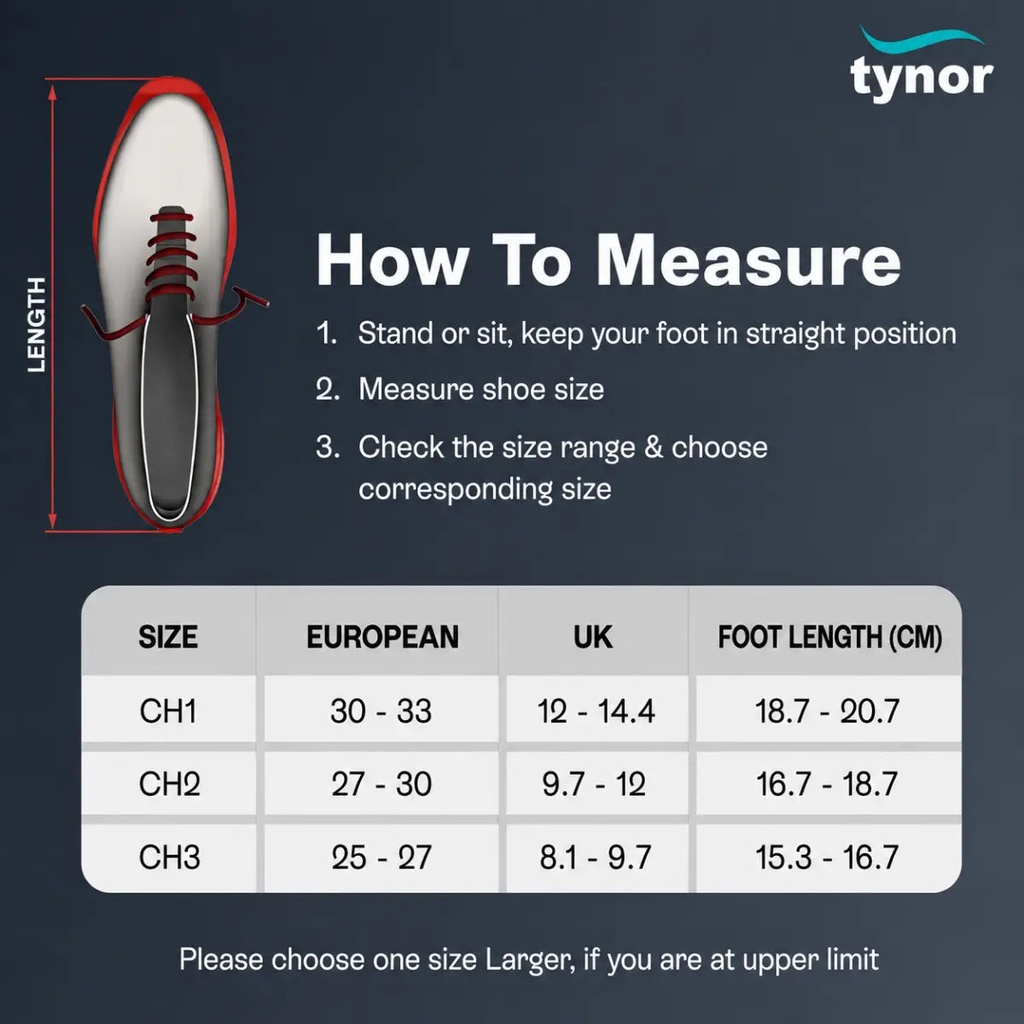 Tynor Medial Arch Orthosis Child K11 | Arch Support Insoles (Pair)