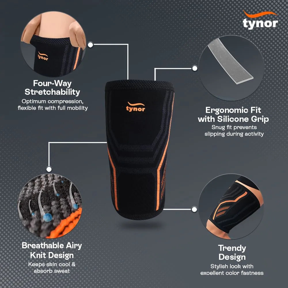 Tynor Thigh Support Air Pro 105 | Breathable Compression Thigh Support