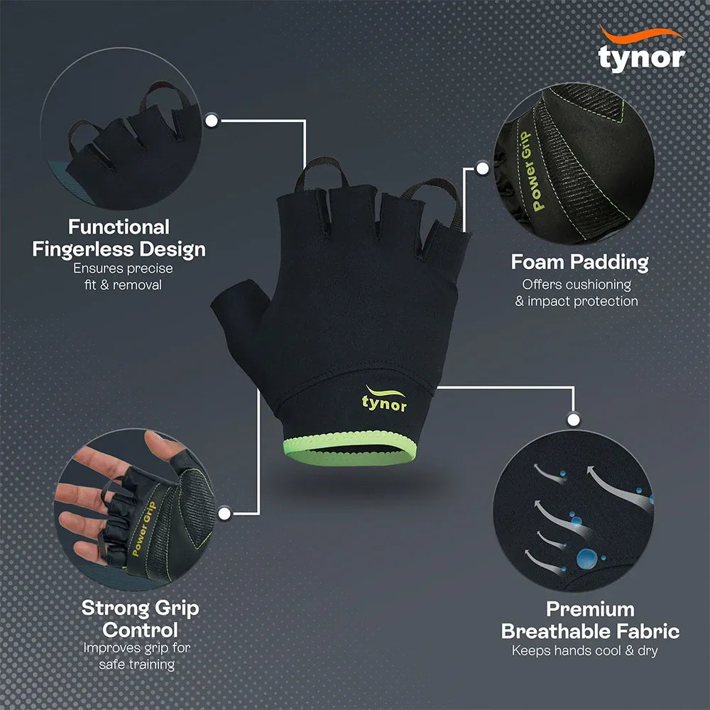 Tynorgrip Women's Gym Gloves 905 | Pink Weightlifting & Training Gloves (Pair)
