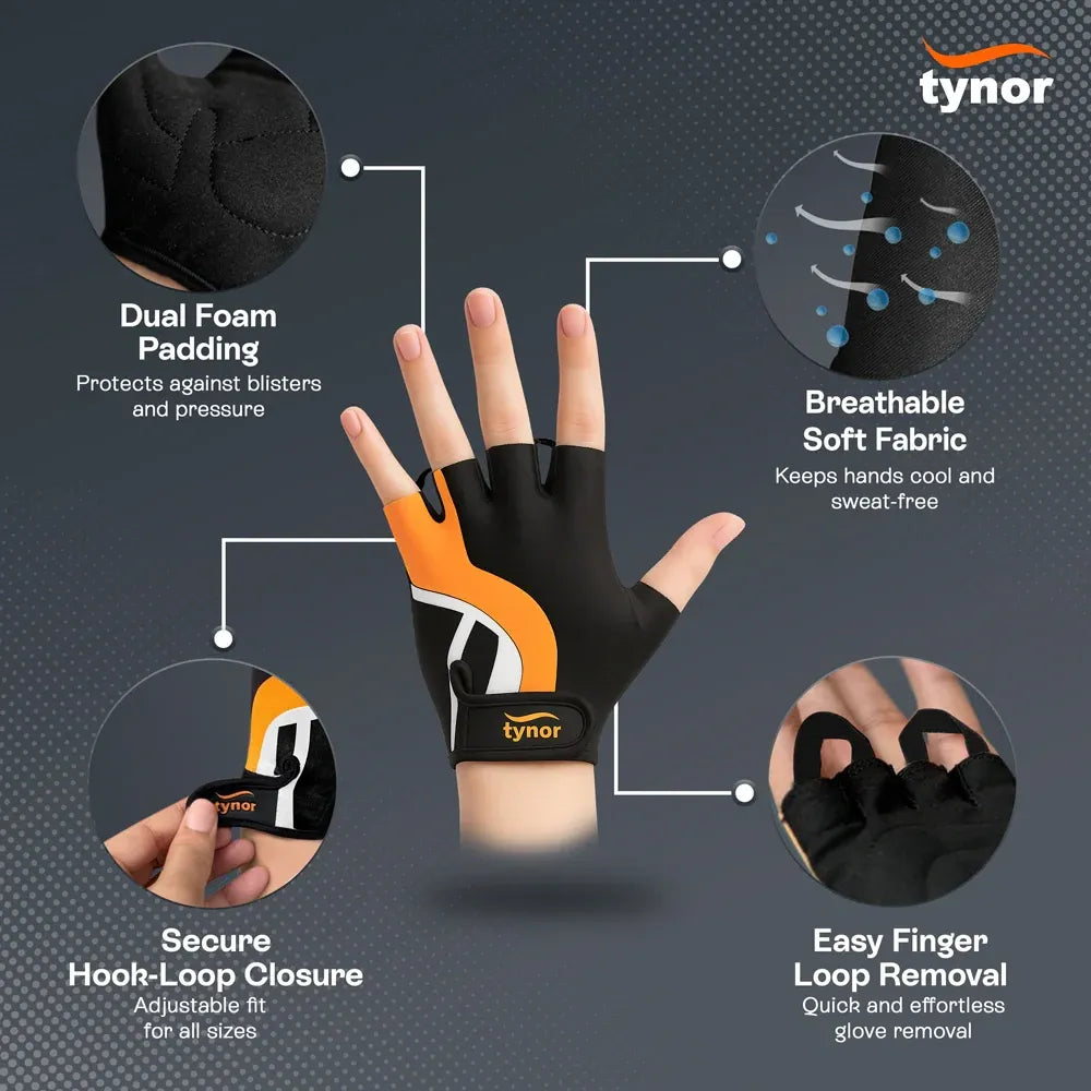 Tynorgrip Training Gloves 906 | Crossfit & Gym Training Gloves (Pair)