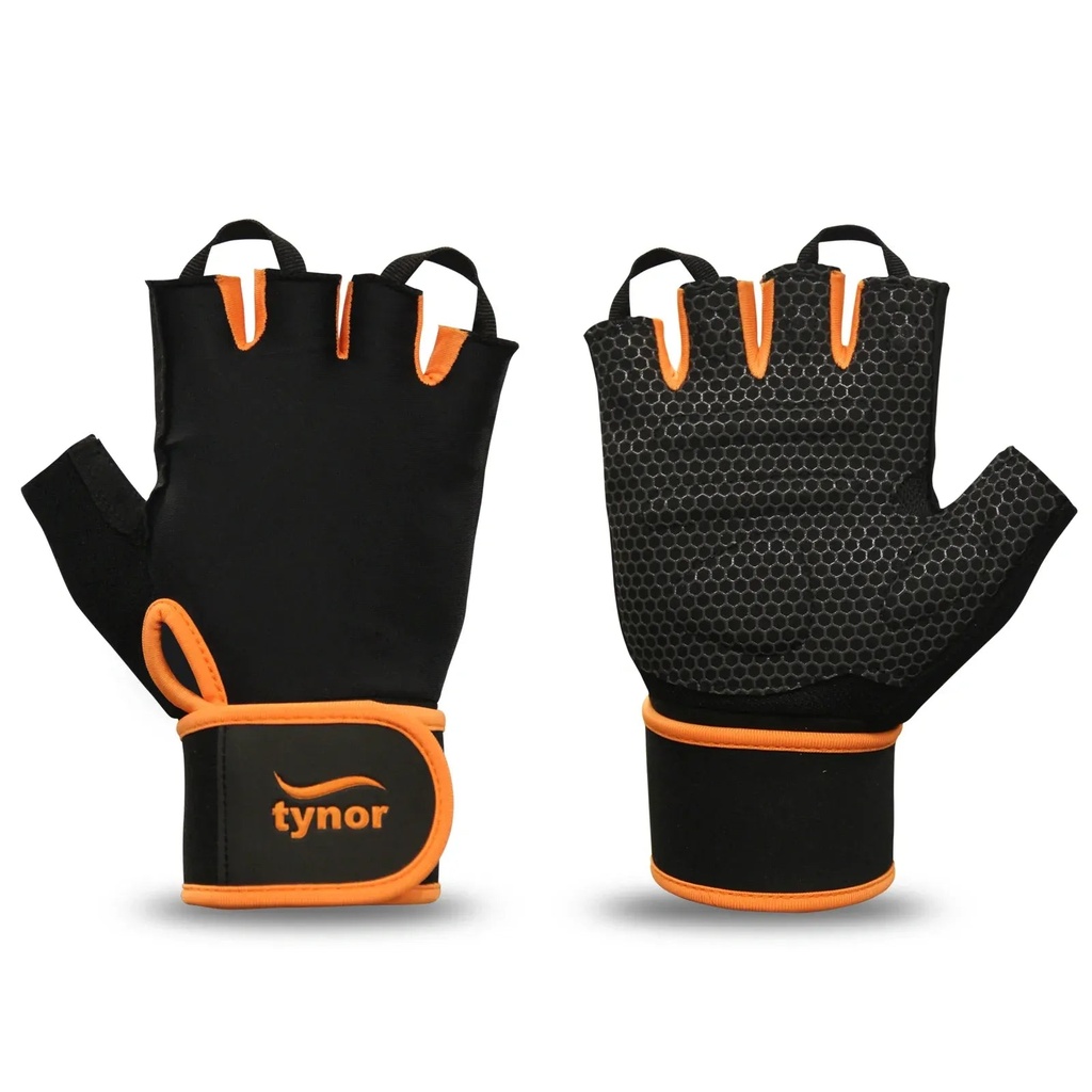 [904-SML-GYM-GLOVE-WRIST] Tynorgrip Gym Gloves with Wrist Support 904 | Weightlifting Gloves (Pair) (S)