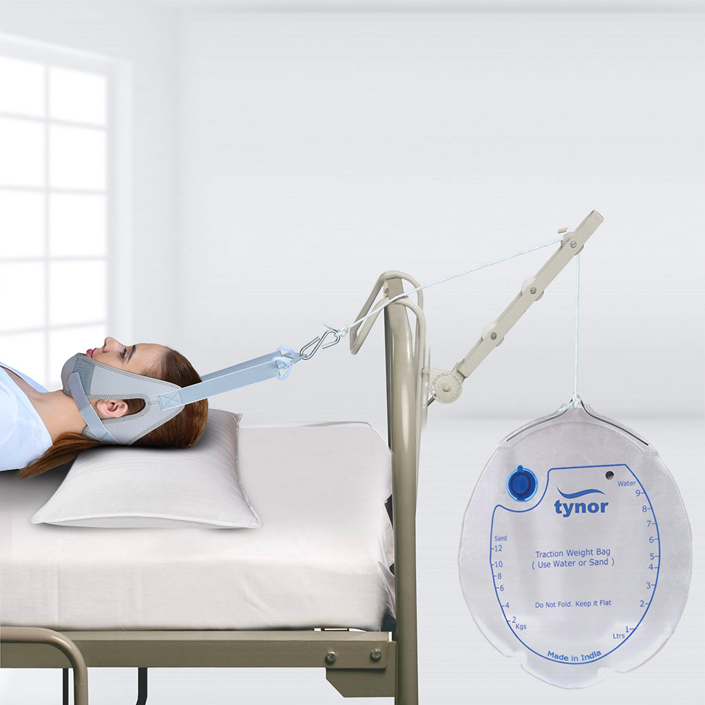 [G26UBZ-UNI-CRVCL-TRAC-SLEP] Cervical Traction Kit (Sleeping) With Weight Bag